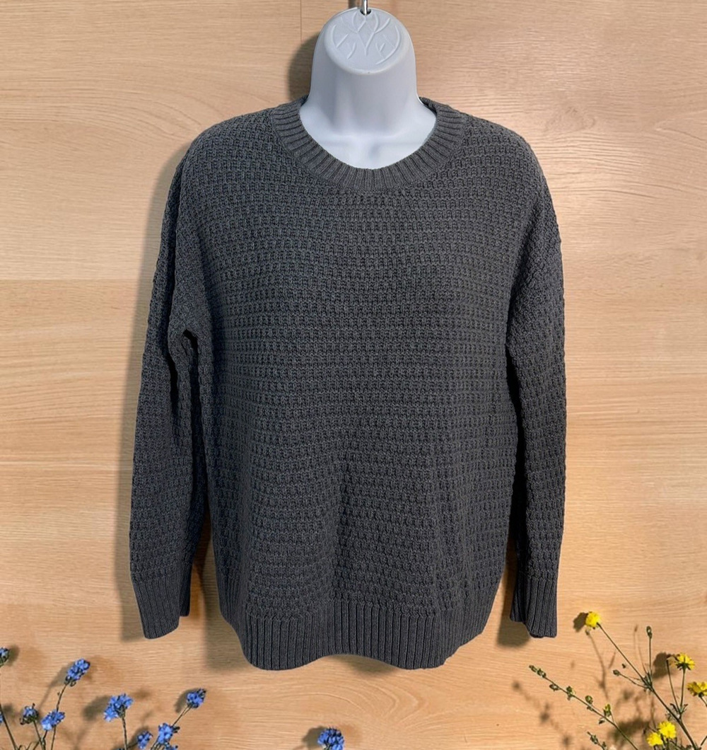 Old Navy Gray Pullover Sweater Women's Sz Medium Warm Thick Chunky Top